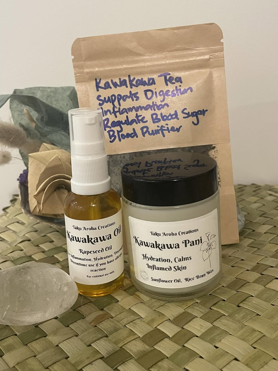 Kawakawa Pack, 30ml hinu, 100ml pani, 15 g Tea