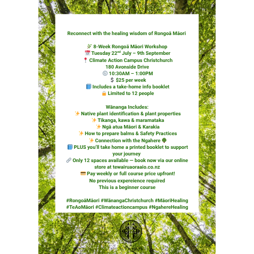 Rongoā Workshop Pay in full